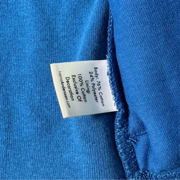 Hanna Andersson Shark Terry Zip Hoodie 18-24M Blue - Picture 5 of 7